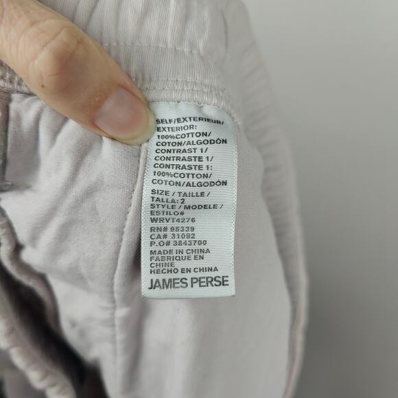 James Perse Sweat Shorts Womens Medium 2 Light Pink Cotton Drawstring Lounge - Picture 7 of 9